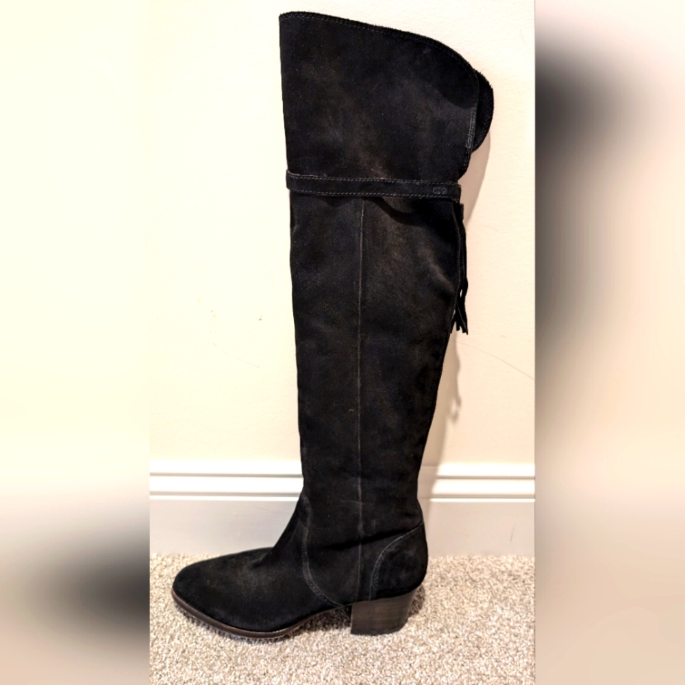 Black Frye Suede Over-the-knee boots